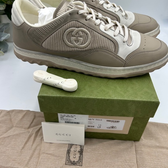 Men’s Gucci Mac 80 Dune Color Way low top sneakers size 13 made in Italy - Picture 4 of 11